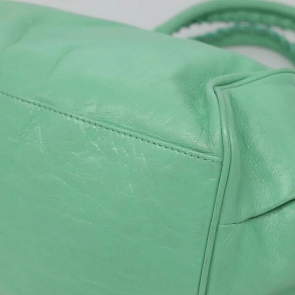 BALENCIAGA The Sunday Hand Bag Leather Peppermint 228755 Auth 121585 - Picture 5 of 16